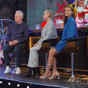 Xuxa, Sasha e Pedro Bial foram divulgar o documentário no 'Domingão'