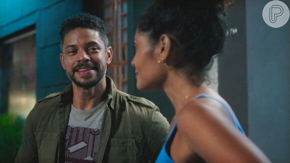 Novela 'Terra e Paixão': Jonatas (Paulo Lessa) defende Aline (Barbara Reis) de Caio (Cauã Reymond) no capítulo de sábado, 29 de julho de 2023