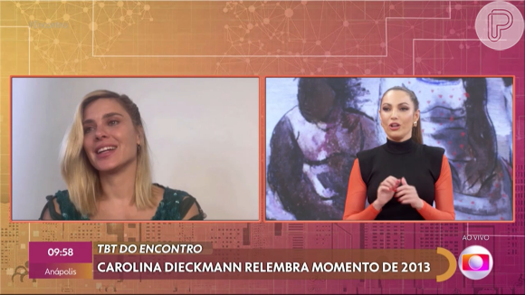 Carolina Dieckmann participou do 'Encontro' para falar da reta final de 'Vai na Fé'.