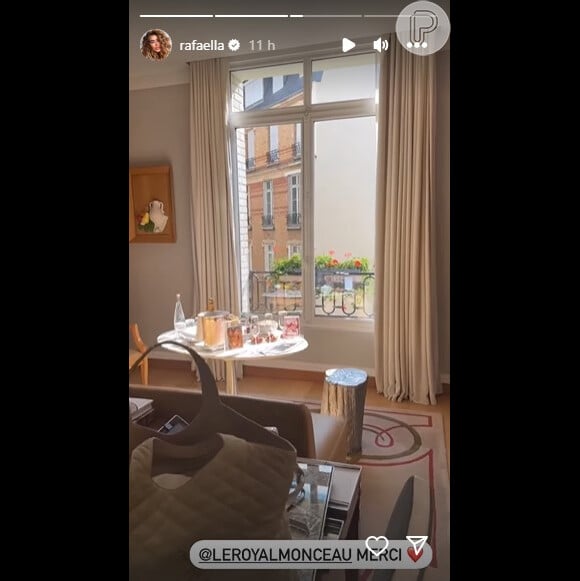 Rafaella Santos mostra quarto seu quarto em hotel em Paris