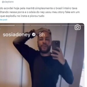 Um usuário do Twitter mudou a localização de um Story do sósia do Neymar