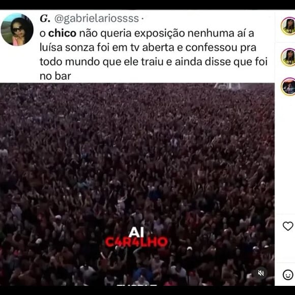 Atitude de Luísa Sonza foi questionada nas redes sociais
