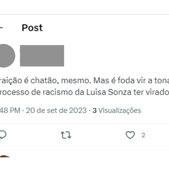 Luísa Sonza foi acusada de racismo; caso rende muitas críticas até hoje, como as vistas nesta quarta-feira (20)