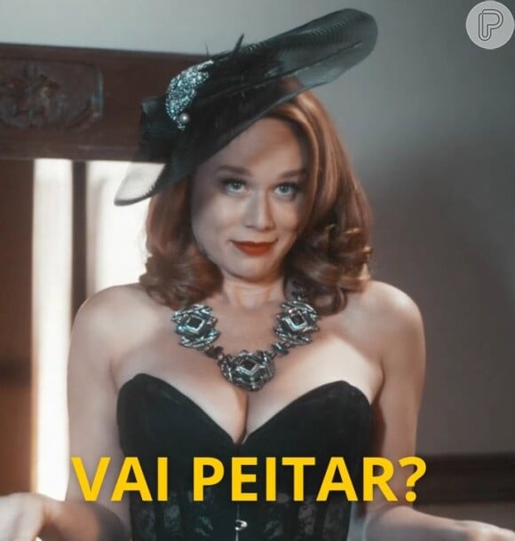 Na internet o decote de Gilda na novela 'Amor Perfeito' virou meme: 'Vai peitar?'