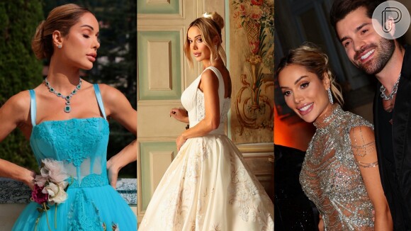 Vestido de noiva de luxo: Influenciadora Tatiane Barbieri usou 4 looks de grife para casamento de 3 dias