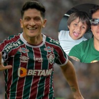 Germán Cano: craque da Libertadores 2023 'faz o L' em homenagem aos filhos pequenos. Conheça a família e entenda o motivo!