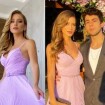 Vestido lilás: Hanna Romanazzi combina look de casamento com o namorado Daniel Rangel e vira sua próxima inspiração