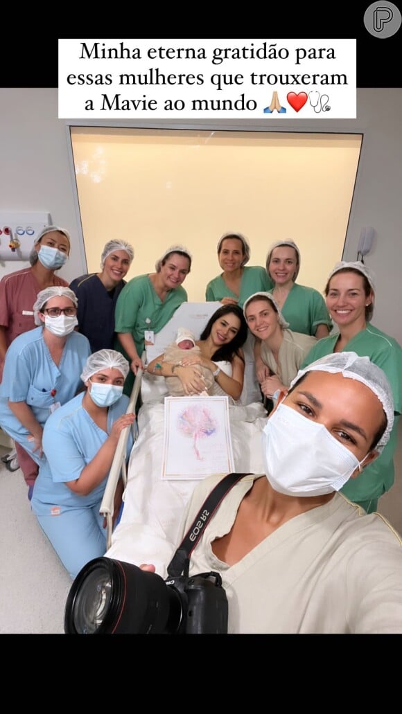 Bruna Biancardi agradeceu à equipe médica que acompanhou seu parto