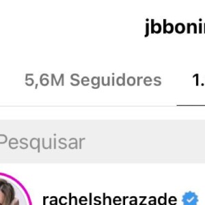 Boninho seguiu Rachel Sheherazade no Instagram e ainda comentou uma publicação recente