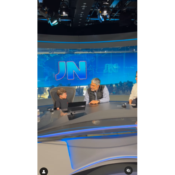 William Bonner ficou impresionado com o pequeno Gui e sua desenvoltura no JN