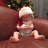 No Natal, Ana Hickmann colocou o gorro de Papai Noel no filho, Alexandre Jr.