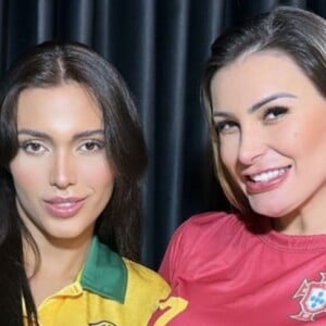 Andressa Urach e ex-amante de Neymar, Fernanda Campos, encarnam Cristiano Ronaldo e jogador de futebol brasileiro em novo vídeo pornô realizando fetiche de se fantasiarem de atletas