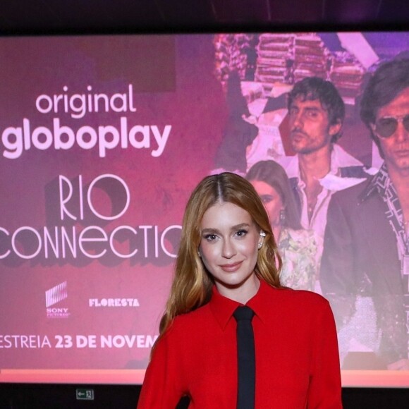 Marina Ruy Barbosa brilhou, nesta terça-feira (21), no evento de lançamento da série 'Rio Connection', sua primeira série internacional, realizada em parceria com o Globoplay