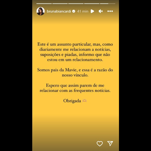 Bruna Biancardi confirmou que não namora mais Neymar
