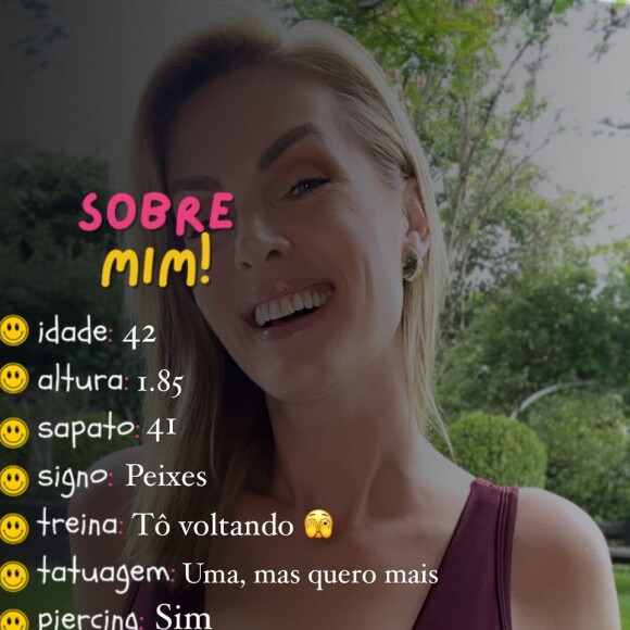 Ana Hickmann aderiu à nova moda no Instagram e afirmou ter medo de gente 'chata e mentirosa'