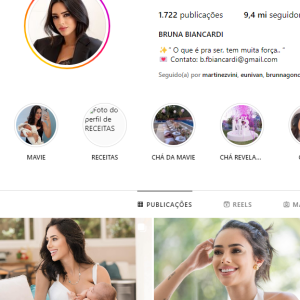 Bruna Biancardi decidiu tirar do seu Instagra vestígios da Blaze após grande exposição no 'Fantástico'