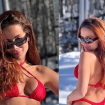 Anitta surge de biquíni fio-dental na neve e rebola bumbum para a câmera: 'Dia muito louco'