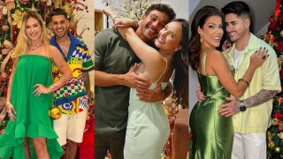 Grandonas sem medo? 7 Famosas que usaram look verde ao invés de vermelho no Natal e desafiam superstição de gravidez