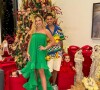 Virginia arrisca mais uma vez e decide usar vestido verde para passar o natal com o marido Zé Felipe
