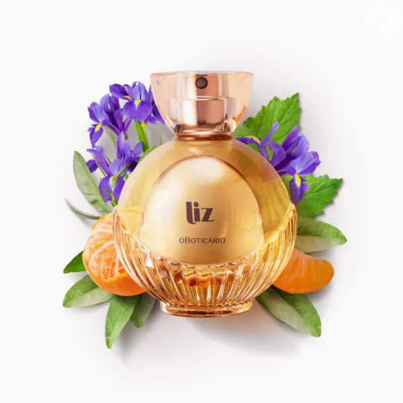 Perfume Liz, do Boticário, tem notas olfativas de íris e elementos especiados