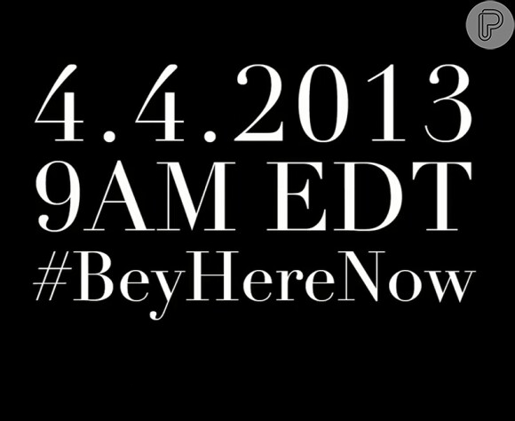 Beyoncé revelará uma nova música às 9 da manhã desta quinta-feira, 4 de abril de 2013