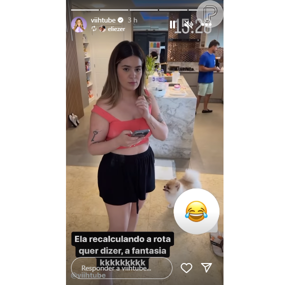 Viih Tube brincou no Instagram sobre os rumores de que estaria grávida de novo de Eliezer