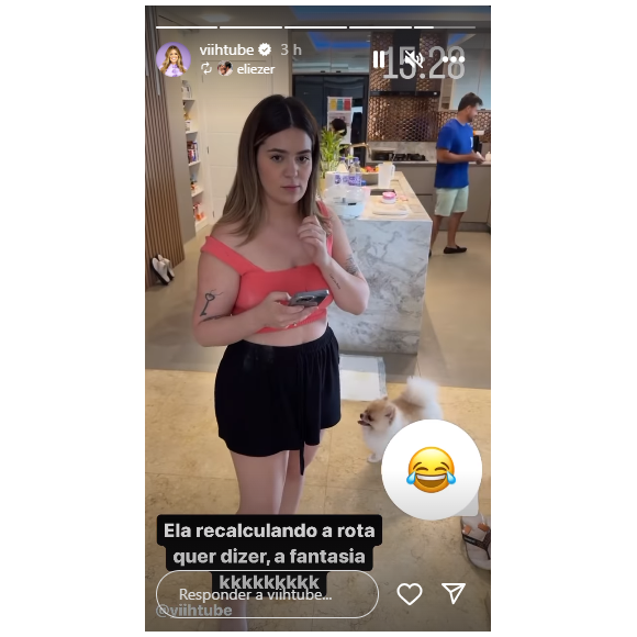 Viih Tube brincou no Instagram sobre os rumores de que estaria grávida de novo de Eliezer