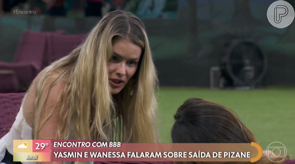 'BBB 24': Após a saída de Pizane, Yasmin Brunet fica encucada com conversa mal contada e desabada com Wanessa Camargo