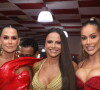 Deborah Secco, Vivianne Araujo e Tati Barbieri foram vistas com look de carnaval ousados em camarote