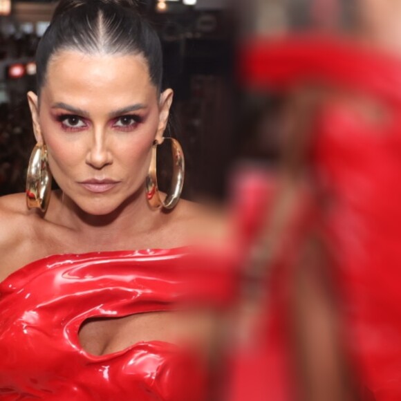 Deborah Secco, ousada, exibe virilha lisa em look vermelho cavado durante ensaio de Carnaval. Fotos!