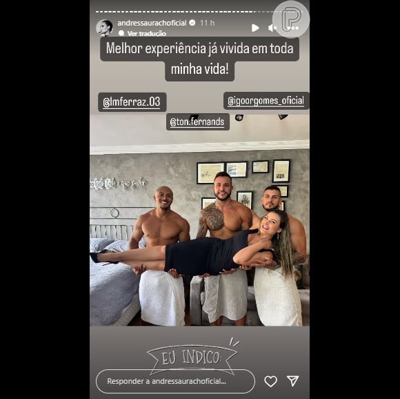 Andressa Urach comemorou ao gravar vídeo pornô com três homens ao mesmo tempo: 'Que sensacional, meu Deus! Surreal! Vocês não tem noção'