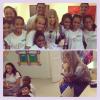 Fergie tirou fotos com os jovens da ONG e publicou em sua conta do Instagram
