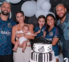 Neymar e Bruna Biancardi, juntos, fazem foto com Mavie em aniversário de filho de 'parça'