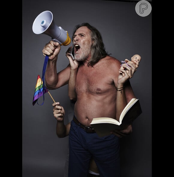 José de Abreu posa sem camisa para a revista 'Trip', de abril de 2013