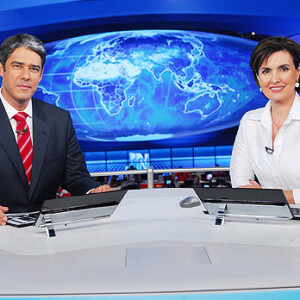 Fátima Bernardes, junto do seu ex-marido William Bonner, fez a bancada mais lembrada da televisão brasileira