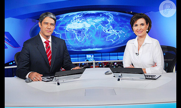 Fátima Bernardes, junto do seu ex-marido William Bonner, fez a bancada mais lembrada da televisão brasileira