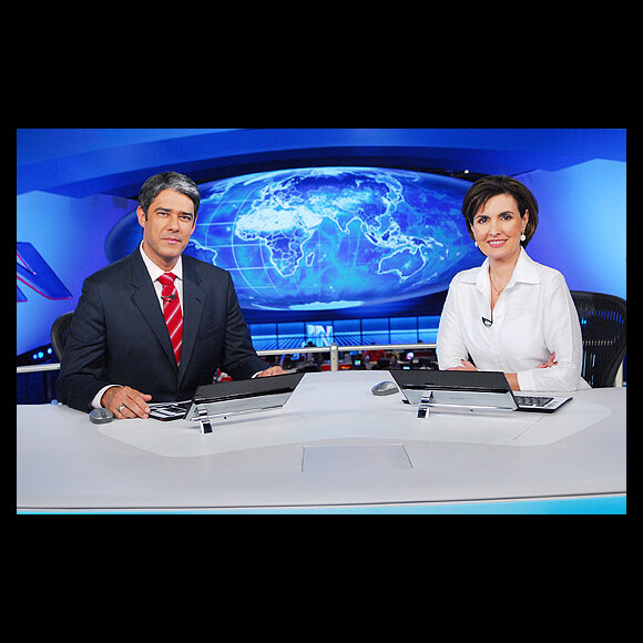 Fátima Bernardes, junto do seu ex-marido William Bonner, fez a bancada mais lembrada da televisão brasileira