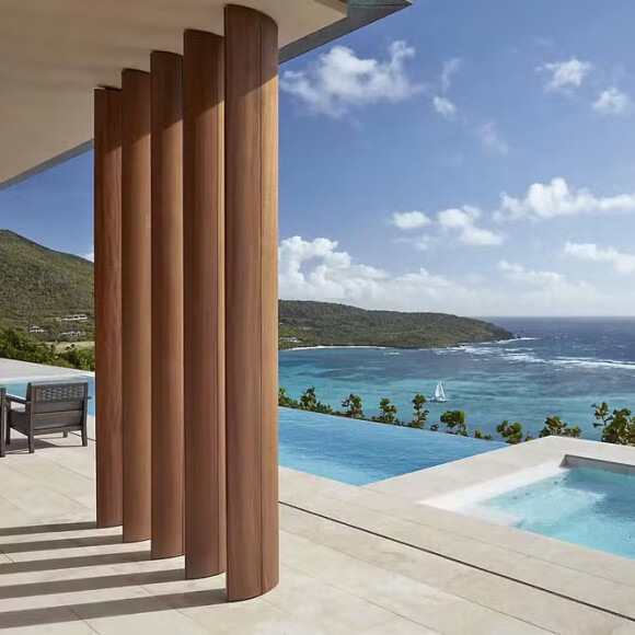 O local se chama Mandarin Oriental, Canouan, onde tem diversas vilas e suites inspiradas na Italia