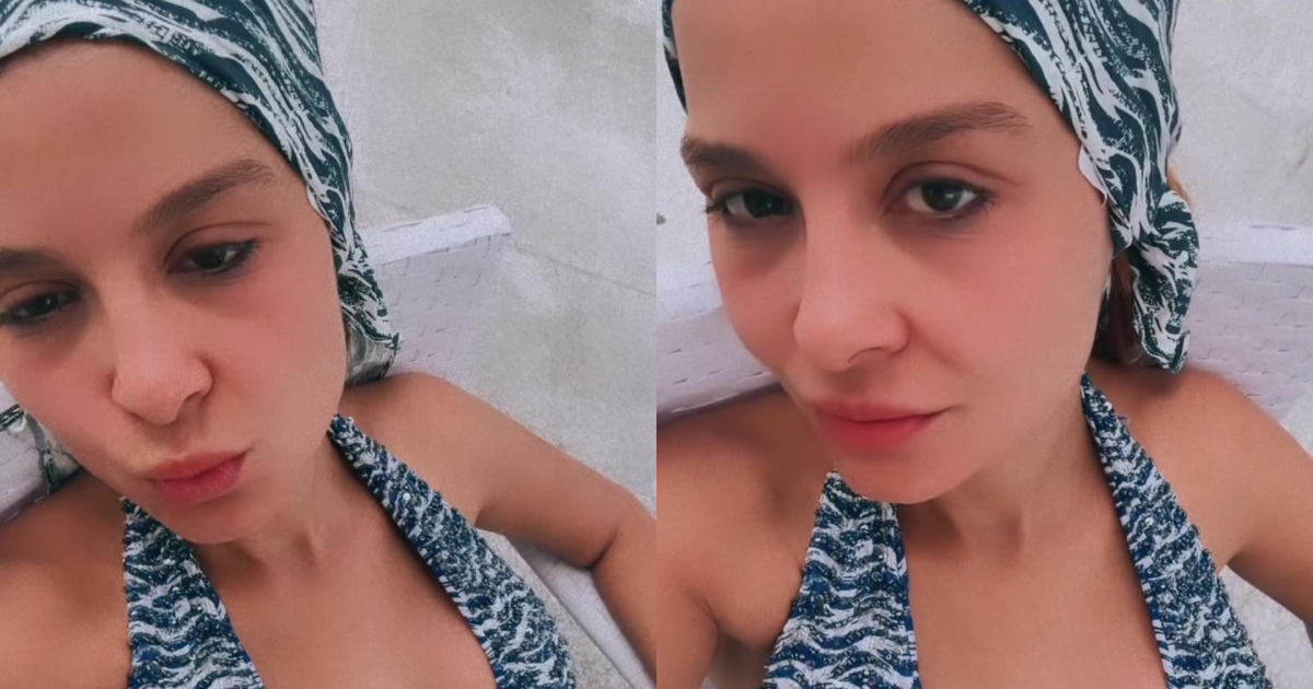 Mayara: After worrying fans with her visible ribs, the singer returned to showing off her body in a swimsuit and appeared between her soft crotch.
