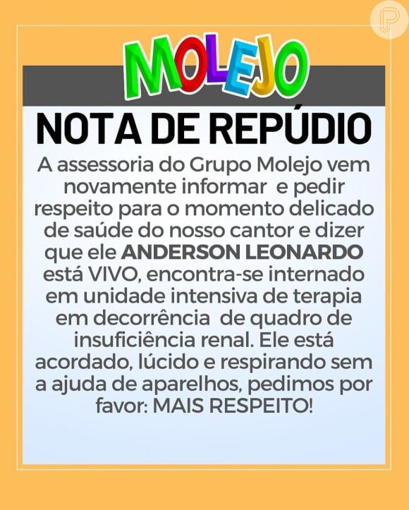 O que aconteceu com Anderson Leonardo, do Molejo? Cantor, internado com câncer, é vítima de fake news em 8 de abril de 2024