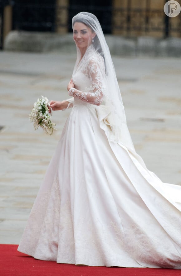 Kate Middleton usou um dos vestidos de noiva mais famosos dos últimos anos
