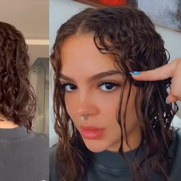 Mel Maia mostra fios naturais e revela que cortou cabelo para ajudar no processo de transição capilar