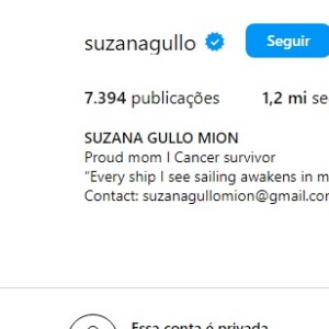 Suzana Gullo coloca conta do Instagram privada após rumores de traição de Marcos Mion