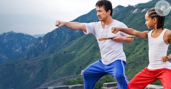 Jackie Chan foi o mestre de Kung Fu que treinou Jaden Smith no remake em 2010