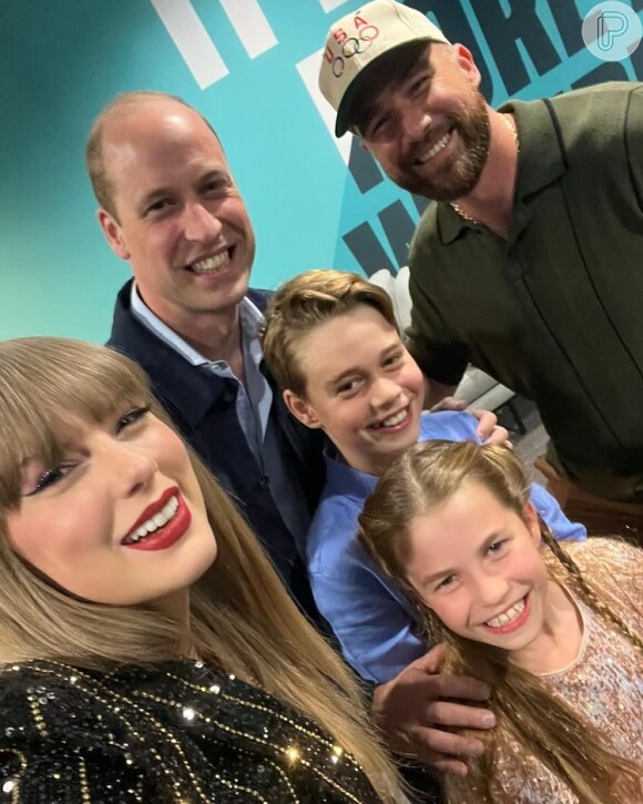 Príncipe William posou para selfie com Taylor Swift e os filhos George e Charlotte