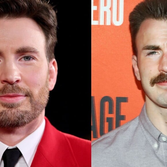 Chris Evans de bigode? Sim, isso é real! Astro dos cinemas internacionais já apareceu exatamente assim em um evento, e parece não ter gostado muito porque nunca mais usou bigode