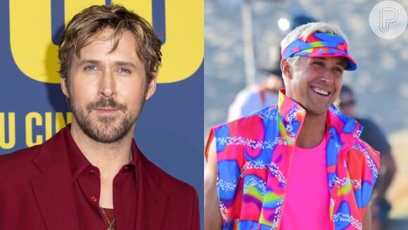 Bora pro time dos internacionais? Olha a diferença entre Ryan Gosling gravando 'Barbie' e com sua tradicional barba!