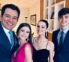 Celso Portiolli em foto com os filhos Laura, Luana e Pedro