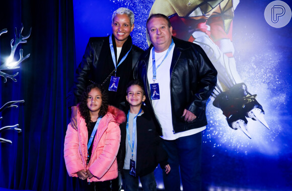 Erick Jacquin levou a família ao show do Cirque du Soleil; jurado do 'Master Chef' é marido de Rosangela Menezese dos gêmeos, Antoine e Elise, de 5 anos