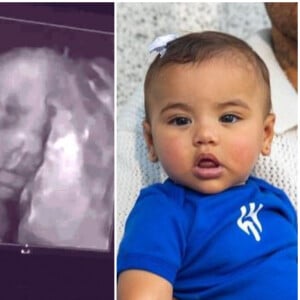 A foto da ultrassonografia de Helena impressionou pela semelhança da bebê com Mavie, segunda filha de Neymar